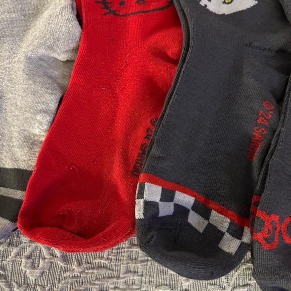 Hello Kitty Woman Socks - Red, Gray, Black - Picture 5 of 6